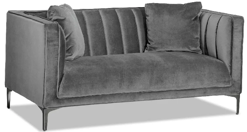 budget-sofa-for-big-shared-space-Celina Loveseat - Light Grey