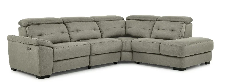 comfy-sofa-for-back-durability-Colorado 4-Piece Power Reclining Sectional with Right-Facing Chaise - Silver