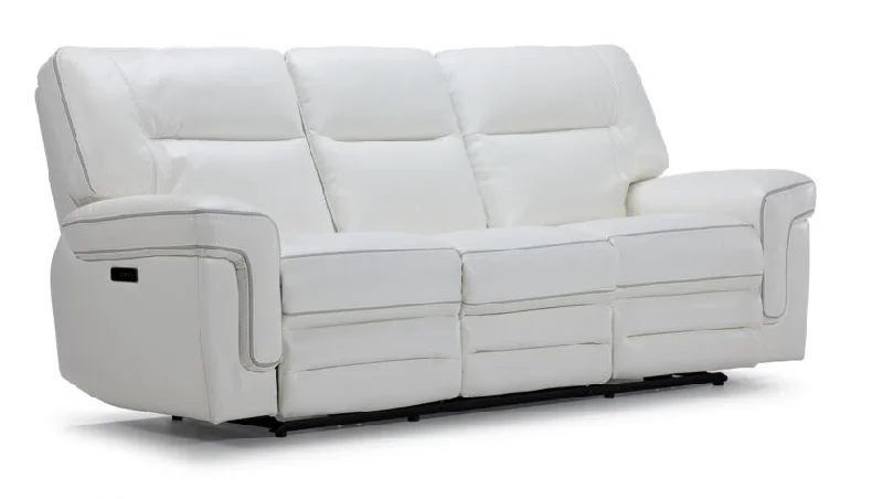 charcoal-velvet-durability-Cosmic Dual Power Reclining Sofa with Drop Down Table - White