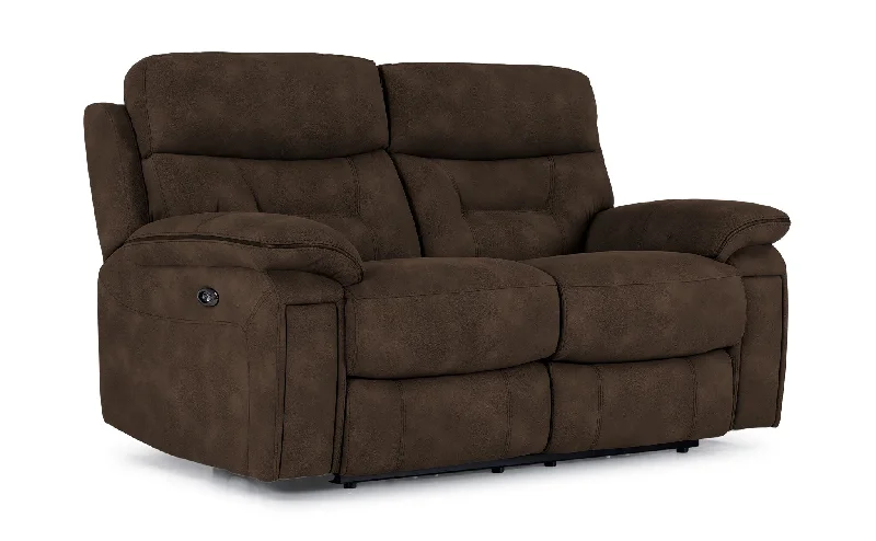 supportive-sofa-for-back-style-Dawson Power Reclining Loveseat - Brown