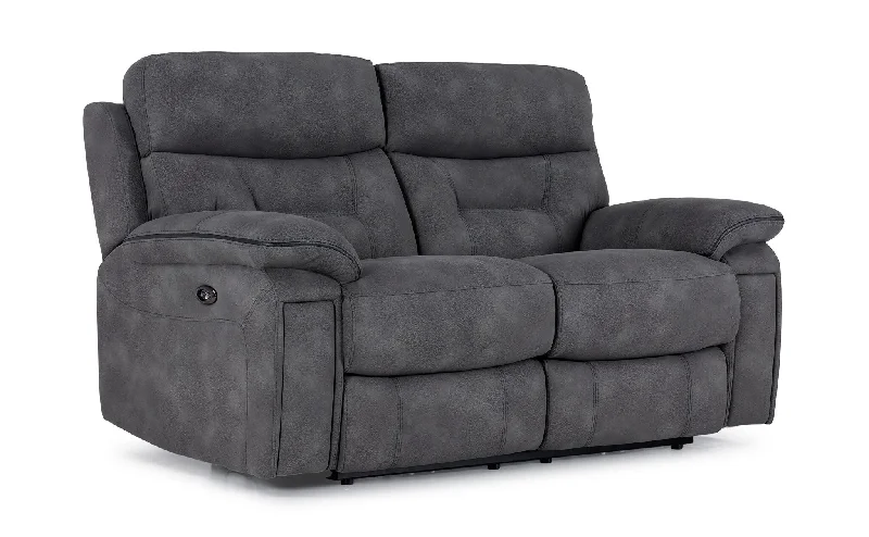 budget-sofa-for-shared-rec-room-Dawson Power Reclining Loveseat - Graphite