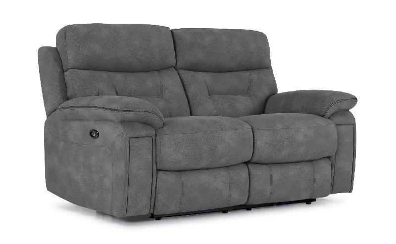 sofa-for-cabin-shared-space-Dawson Power Reclining Loveseat - Silver Grey