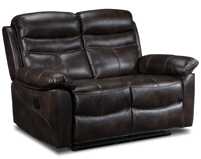 sofa-for-shaded-cabin-Devon Reclining Loveseat - Brown