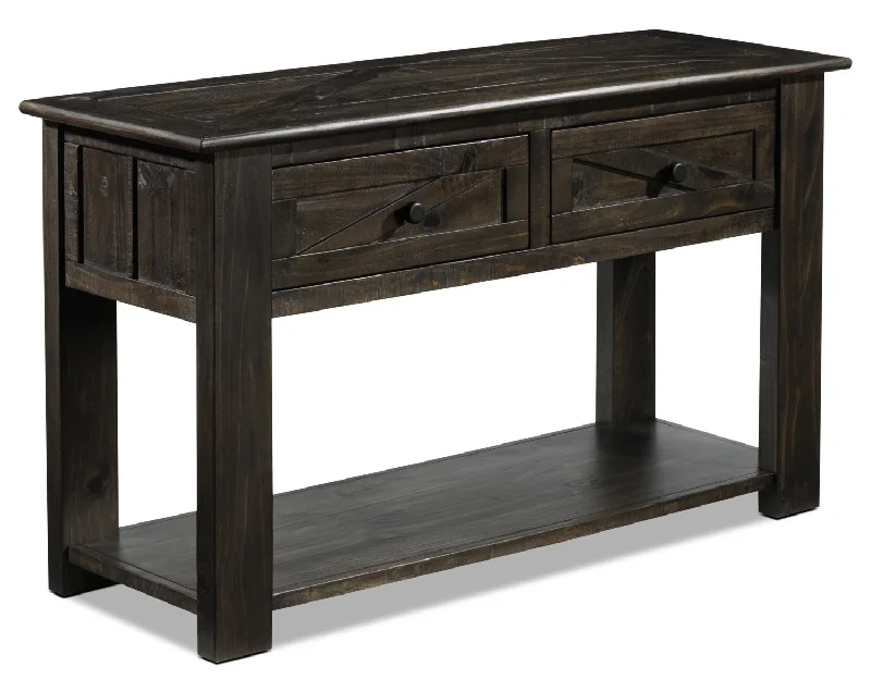 budget-sofa-for-modern-cabin-Gable 50" Sofa Table - Weathered Charcoal