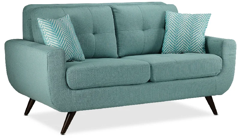 smoky-sofa-for-shared-family-Julian Loveseat - Teal