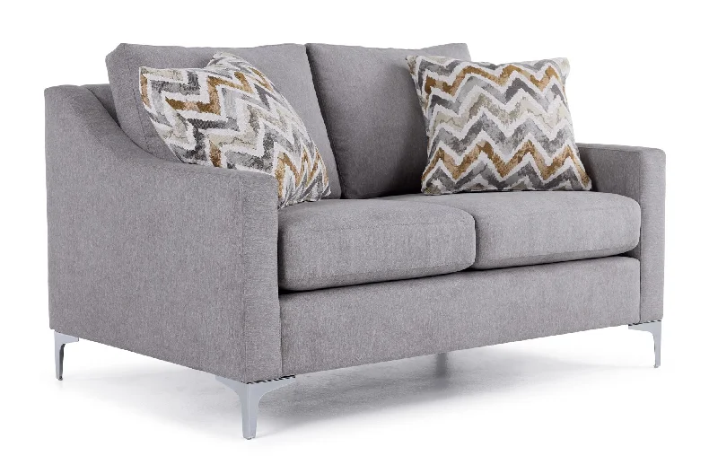 quilted-sofa-for-big-family-Marissa Loveseat - Grey