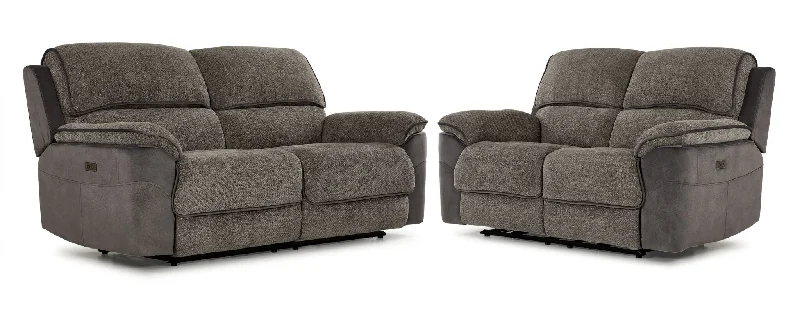 ash-sofa-with-budget-style-Vandelay Reclining Sofa and Loveseat Set - Grey