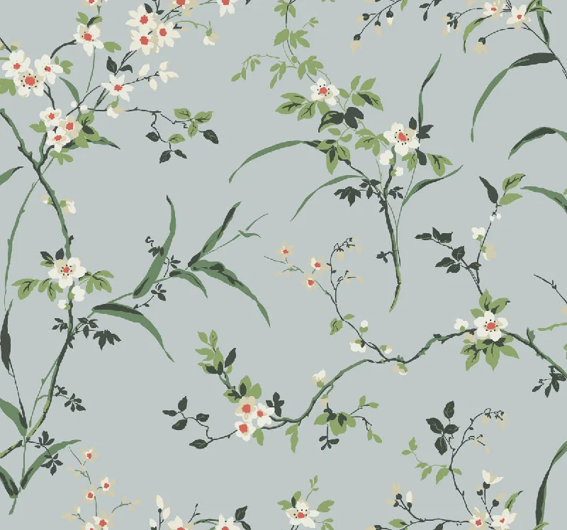 Blossom Branches Wallpaper in Light Grey from the Blooms Second Edition