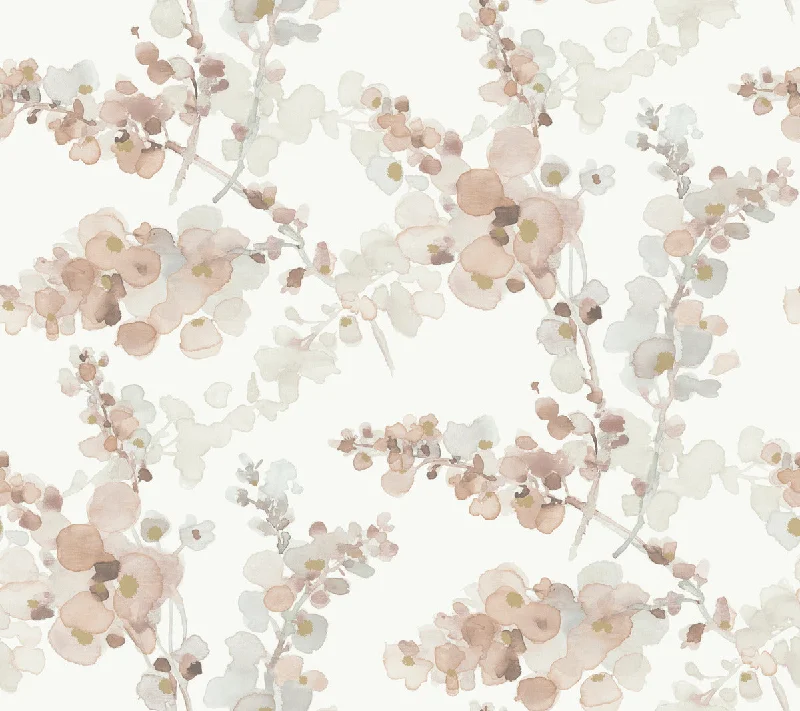 Blossom Fling Wallpaper in Clay