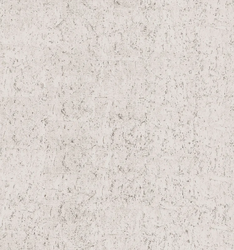 Cork Wallpaper in Pale Grey/Silver