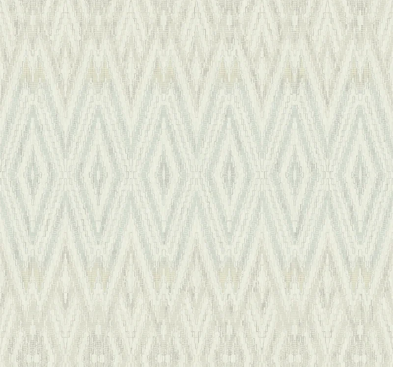 Diamond Marquise Wallpaper in Blue/Neutral