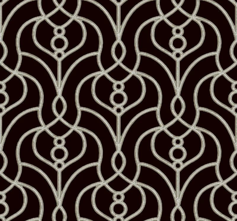 Divine Trellis Wallpaper in Black