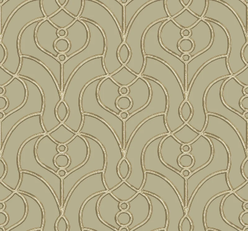 Divine Trellis Wallpaper in Taupe