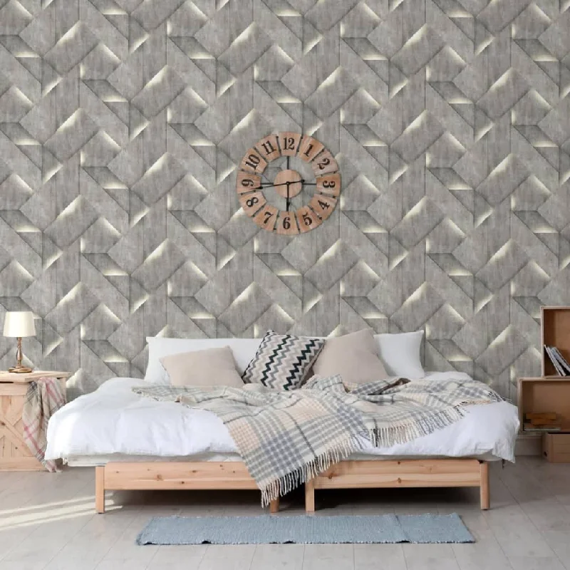 DUTCH WALLCOVERINGS Wallpaper Onyx Dark Grey