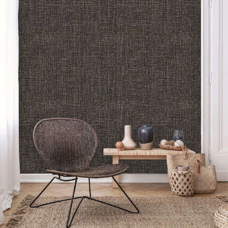 DUTCH WALLCOVERINGS Wallpaper Thread Black