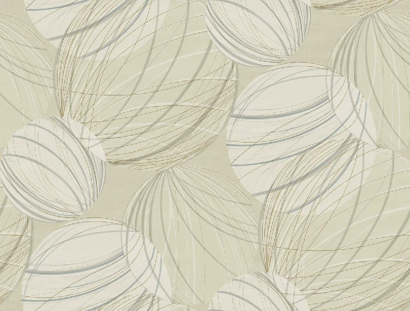 Floating Lanterns Wallpaper in Taupe