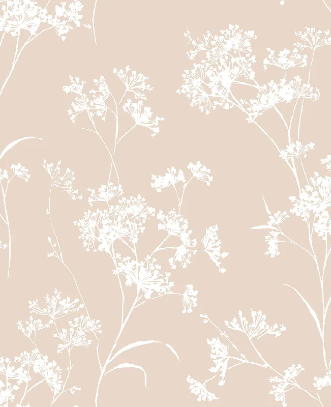 Floral Mist Peel & Stick Wallpaper in Peach Petal