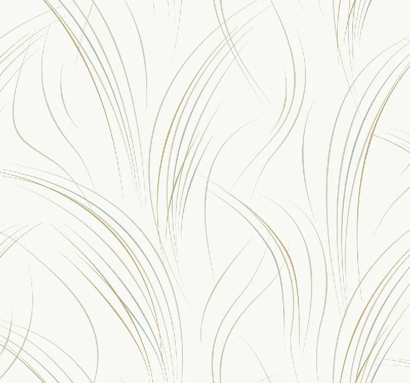 Graceful Wisp Wallpaper in White