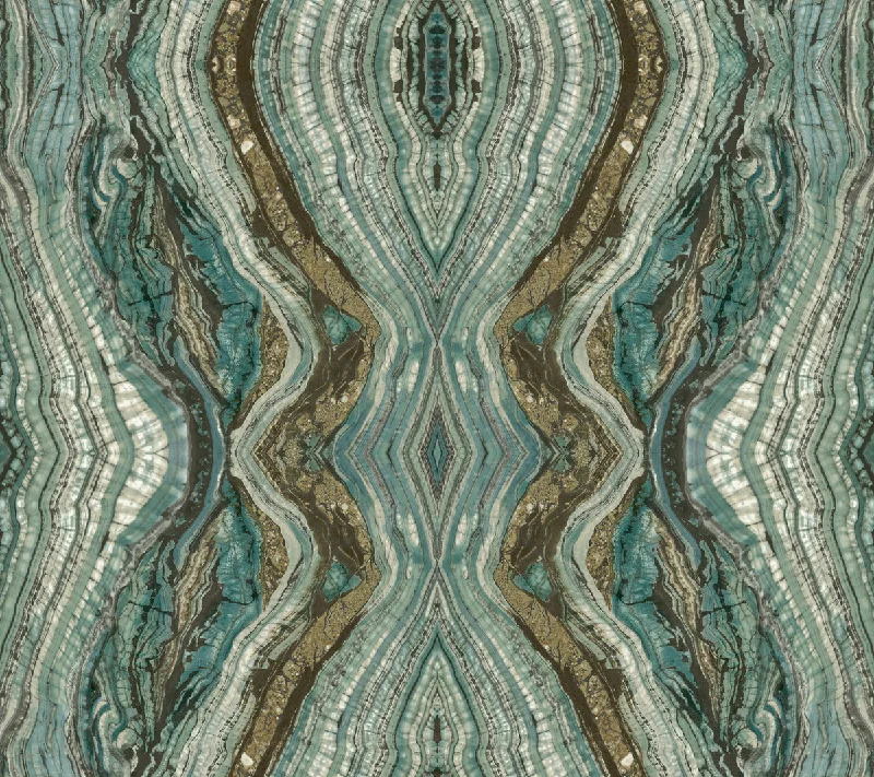 Kaleidoscope Peel & Stick Wallpaper in Teal by York Wallcoverings