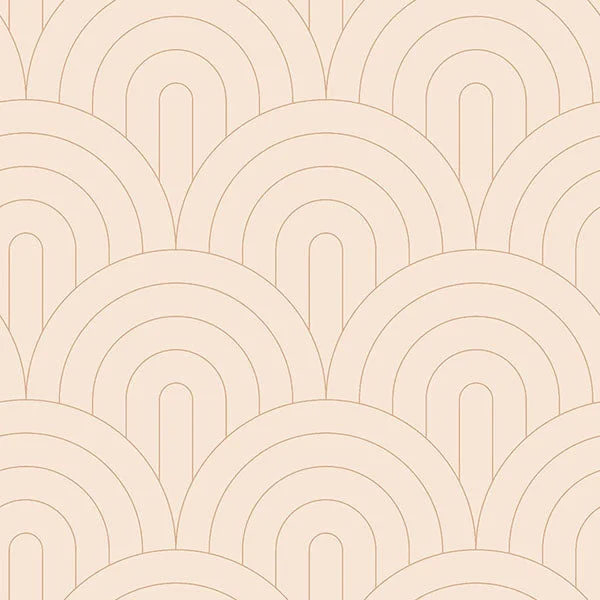 Lalique Pink Art Deco Motif Wallpaper from Design Department by Brewster