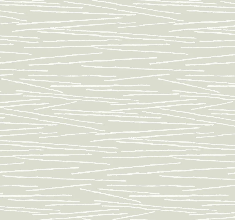 Line Horizon Wallpaper in Soft Green