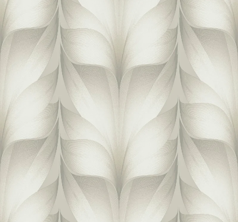 Lotus Light Stripe Wallpaper in White