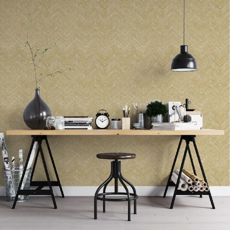 Noordwand Topchic Wallpaper Herringbone Beige