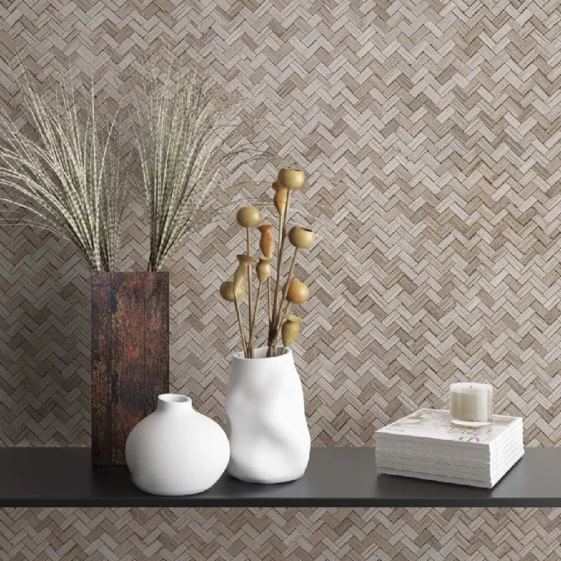 Noordwand Wallpaper Botanica Rattan Wickerwork Brown and Beige