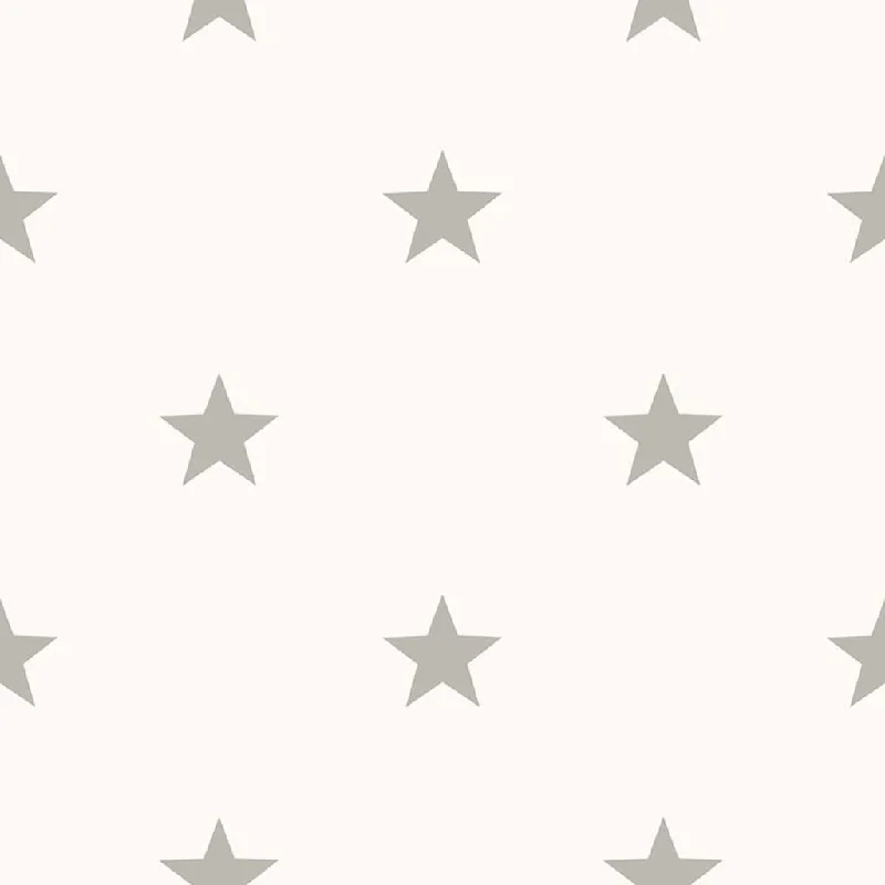 Noordwand Wallpaper Friends & Coffee Little Stars Light Grey and White