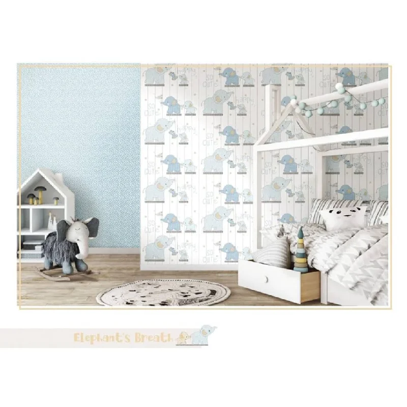 Noordwand Wallpaper Mondo baby Little Dots Blue and White