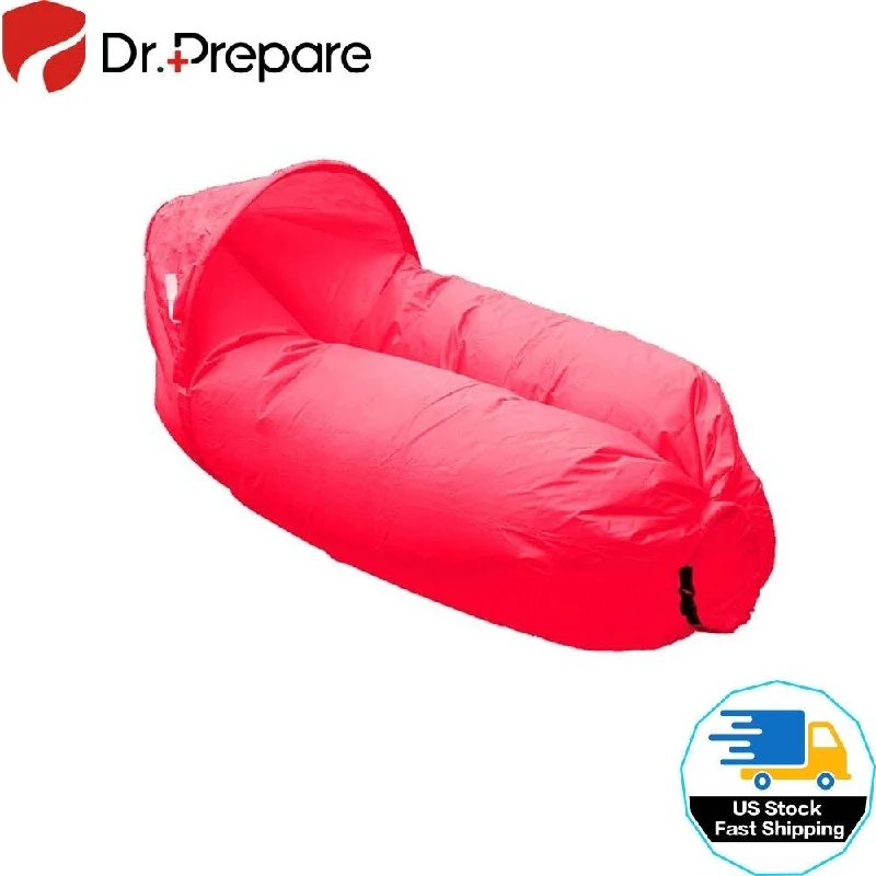 curved-sofa-for-modern-look-Inflatable Lounger Waterproof Portable Air Sofa with Detachable Sunshade Beach