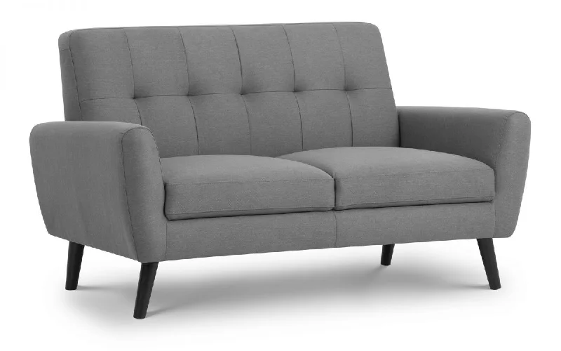 elegant-sofa-for-formal-room-Monza Compact Retro Sofa 2 Seater 5ft 1.5m - Grey