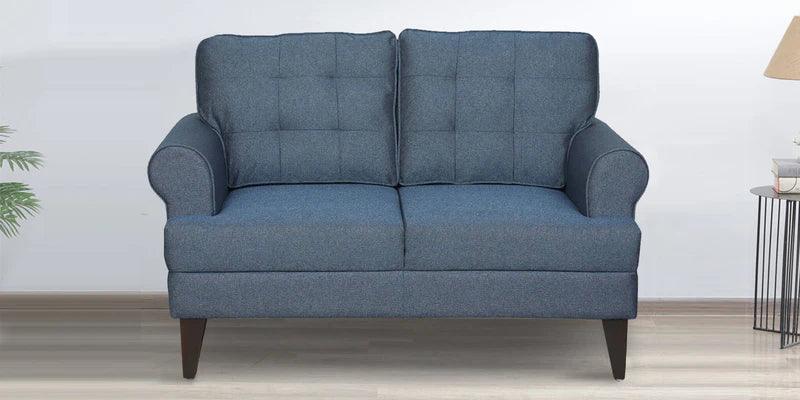 sofa-for-tight-spaces-Fabric 2 Seater Sofa In Blue Colour