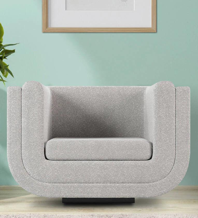 premium-sofa-for-tiny-home-Fabric 1 Seater Sofa in White Colour