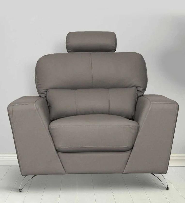 sofa-for-covered-deck-leather 1 Seater Sofa In Grey Colour