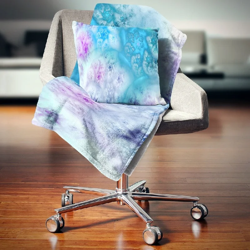 online wool throw blanket-Designart 'Clear Blue Magic Stormy Sky' Abstract Throw Blanket