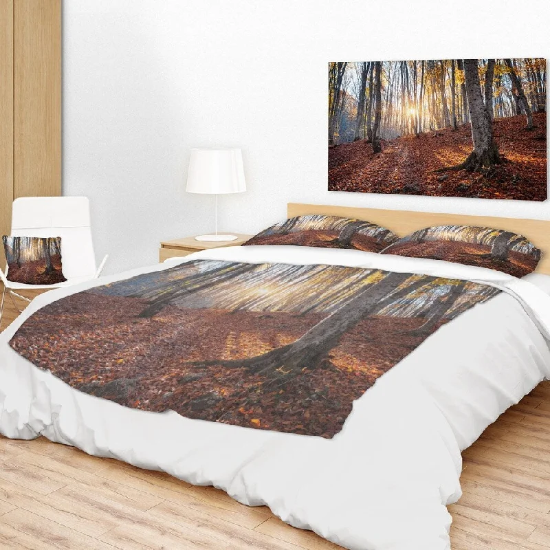 artistic fleece throw blanket-Designart 'Crimean Mountains Autumn Trees' Landscape Photography Throw Blanket