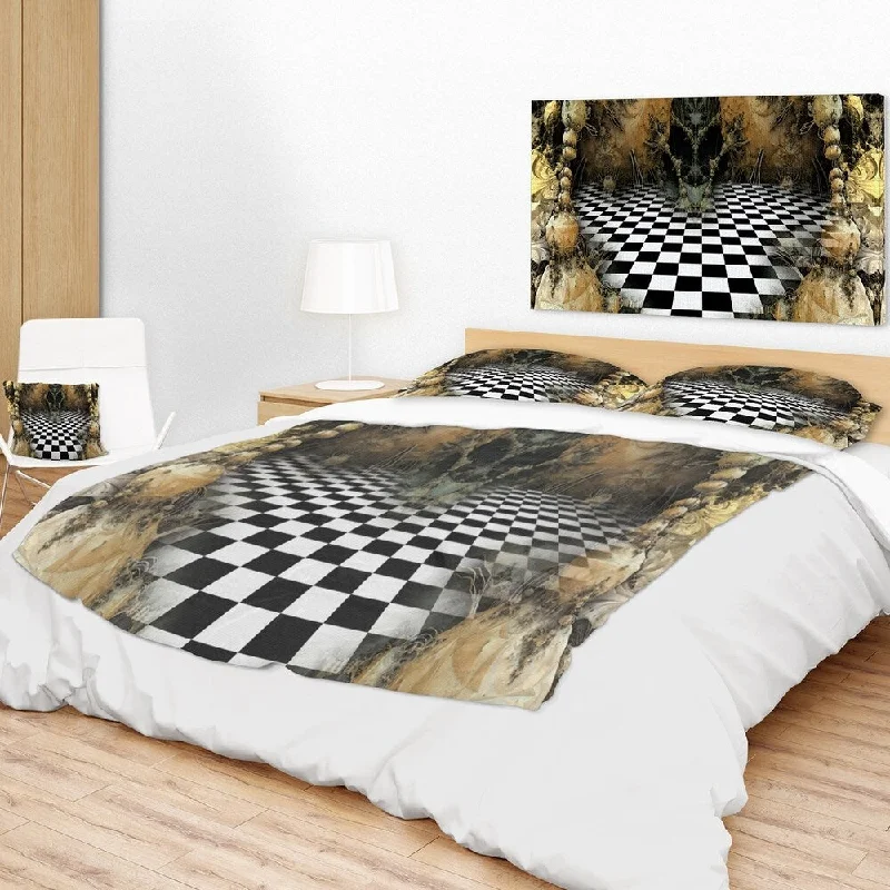 thermal throw blanket-Designart 'Geometric Composition Wide View' Contemporary Throw Blanket