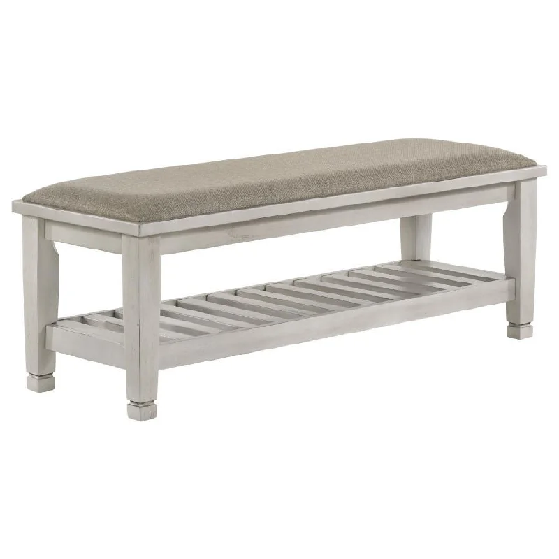 best CRM for e-commerce-best online event management-Franco - Fabric Upholstered Bench With Shelf