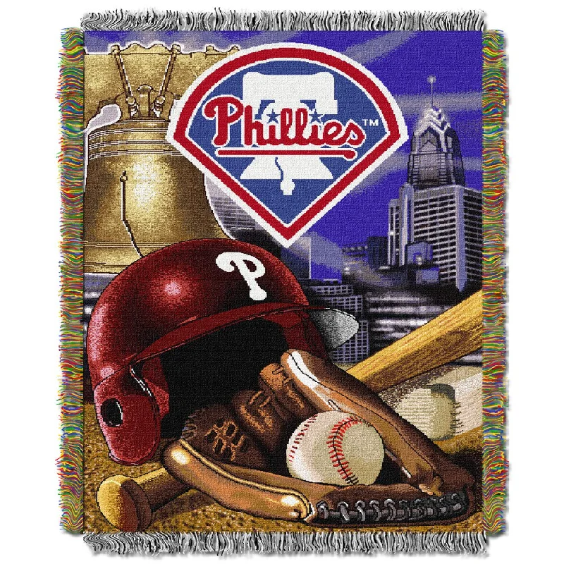 luxury cashmere throw blanket-MLB Philadelphia Phillies Woven Tapestry Throw