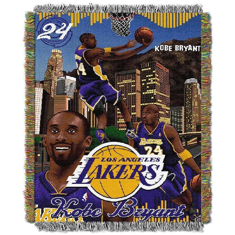 heavy duty wool throw blanket-NBA Kobe Bryant Los Angeles Lakers Woven Tapestry Throw