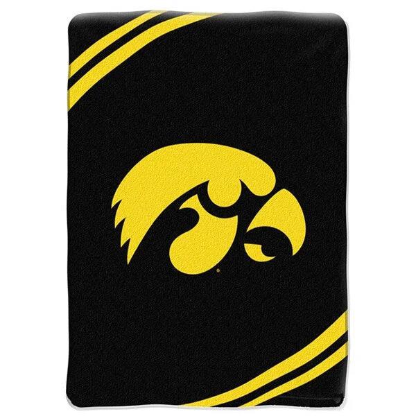 snakeskin wool throw blanket-NCAA University of Iowa in Iowa City Hawkeyes Raschel Force Throw