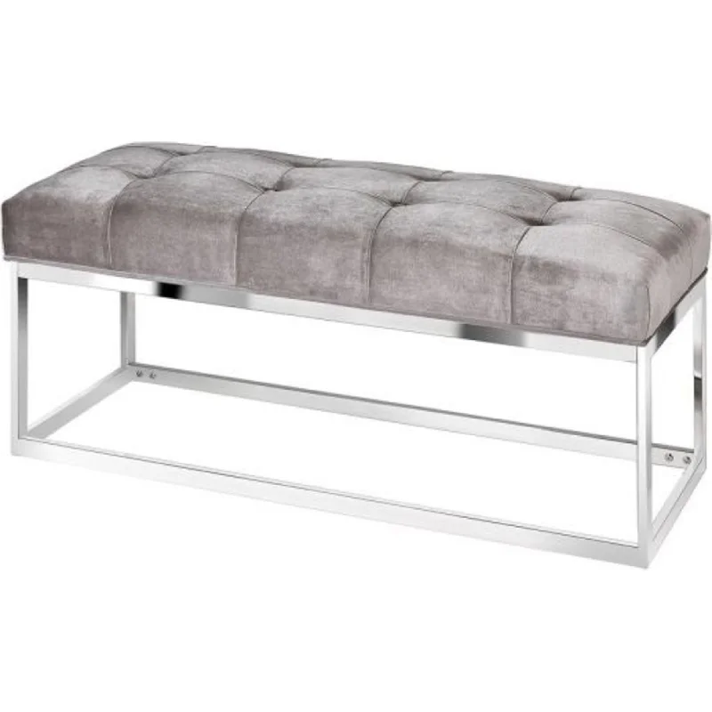 how to reduce screen time-top sustainable clothing brands-Gap Condo Dining Bench - Grey Velvet - (100931)