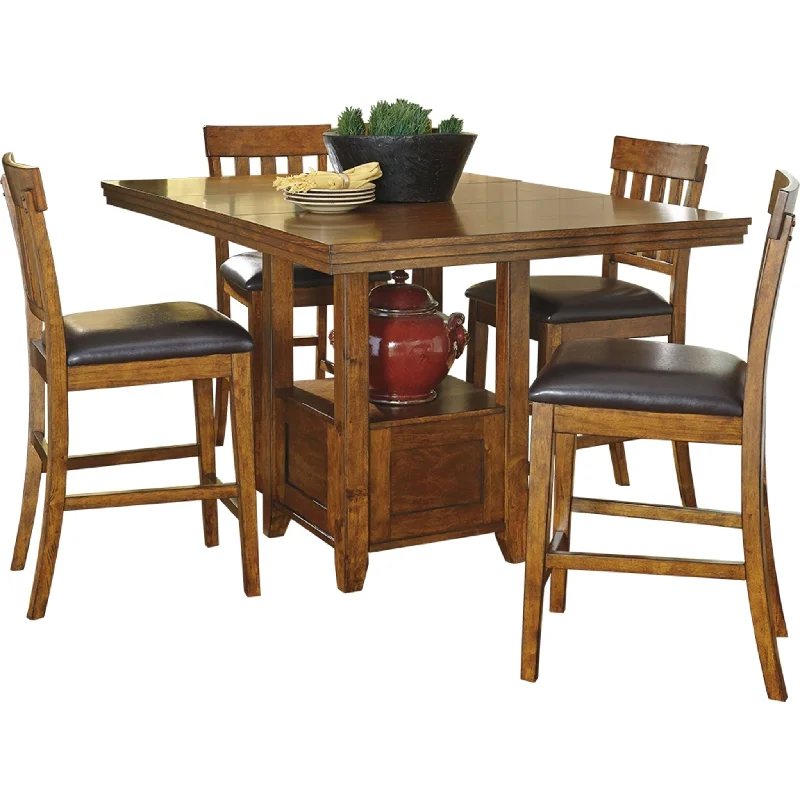 dark wood patio dining set-Ralene Counter Dining Set