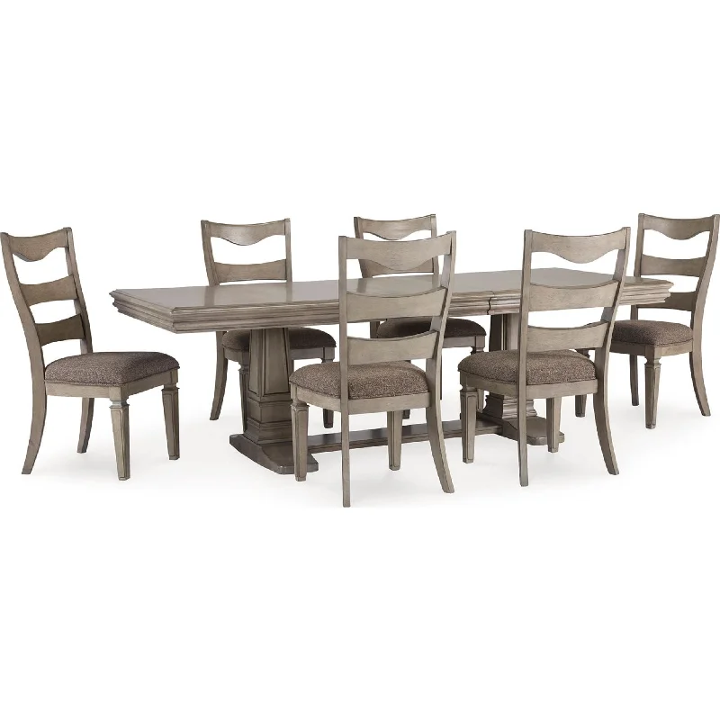 matte finish wooden dining set-Lexorne Dining Set