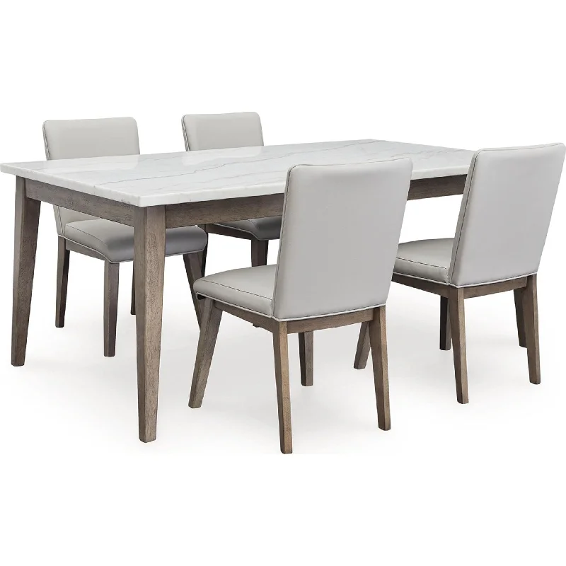 bench style dining set-Loyaska Dining Set