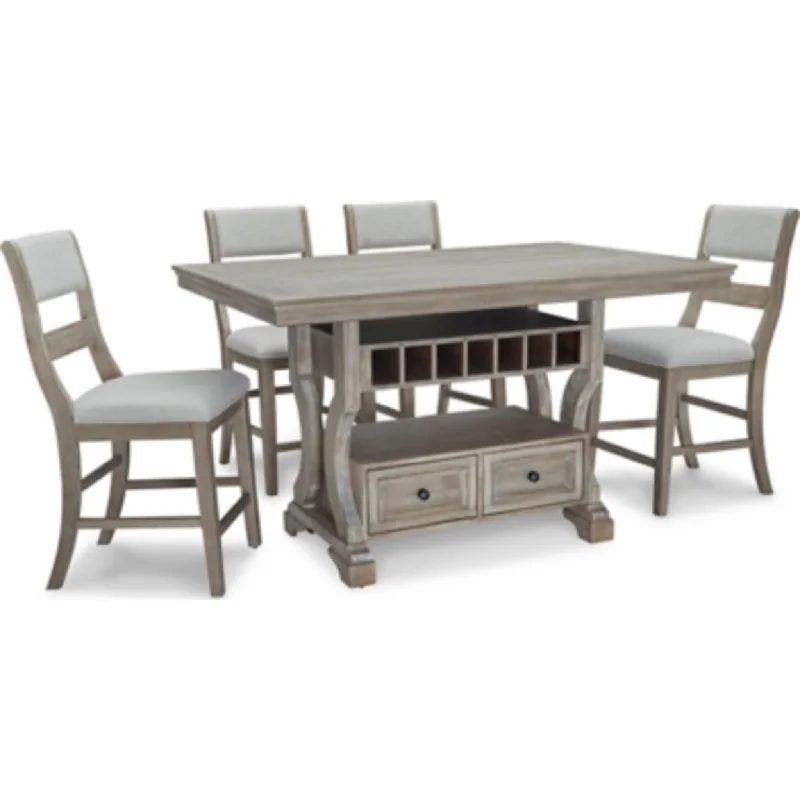 oak patio dining set-Moreshire Counter Dining Set