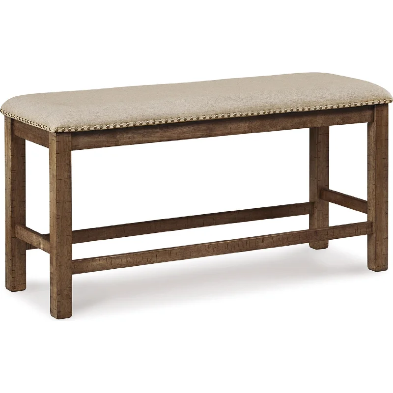 top minimalist lifestyle tips-how to build muscle fast-Moriville Counter Height Bench - Beige - (D631-09)