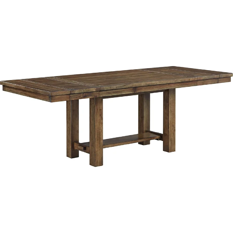 walnut patio dining set-Moriville Dining Extension Table - Grayish Brown - (D631-45)