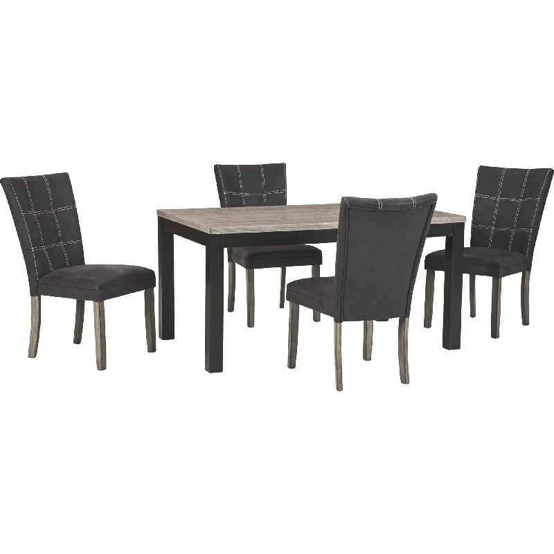 eco-friendly patio dining set-Northfork Craftsman 5 Piece Casual Dining - Two Tone - (PKG002389)